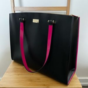 Kate Spade Black with Hot Pink Leather Purse